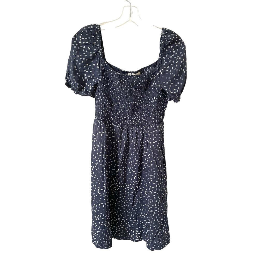 Roxy Off Shoulder Mini Dress Navy Blue White Size Medium NEW